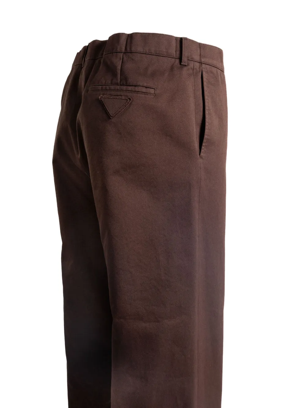 Prada triangle-patch trousers Bruin