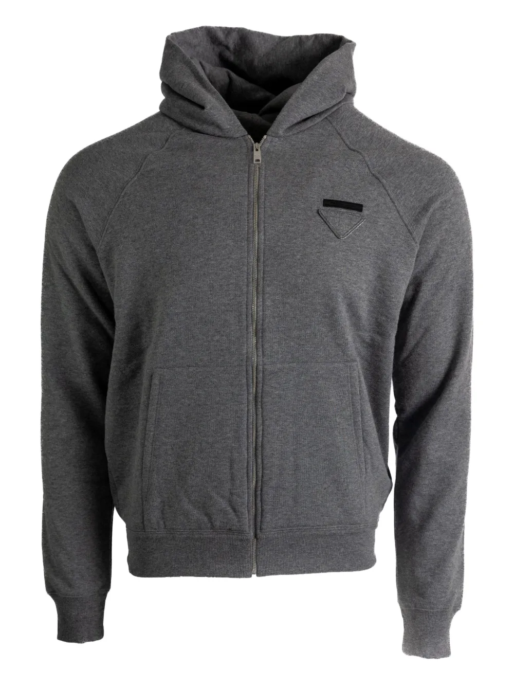 Prada hooded zip-up jacket Grijs