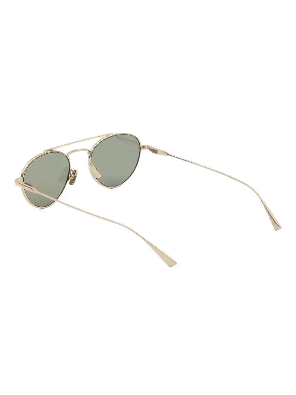 Saint Laurent Eyewear Zonnebril met rond montuur Goud