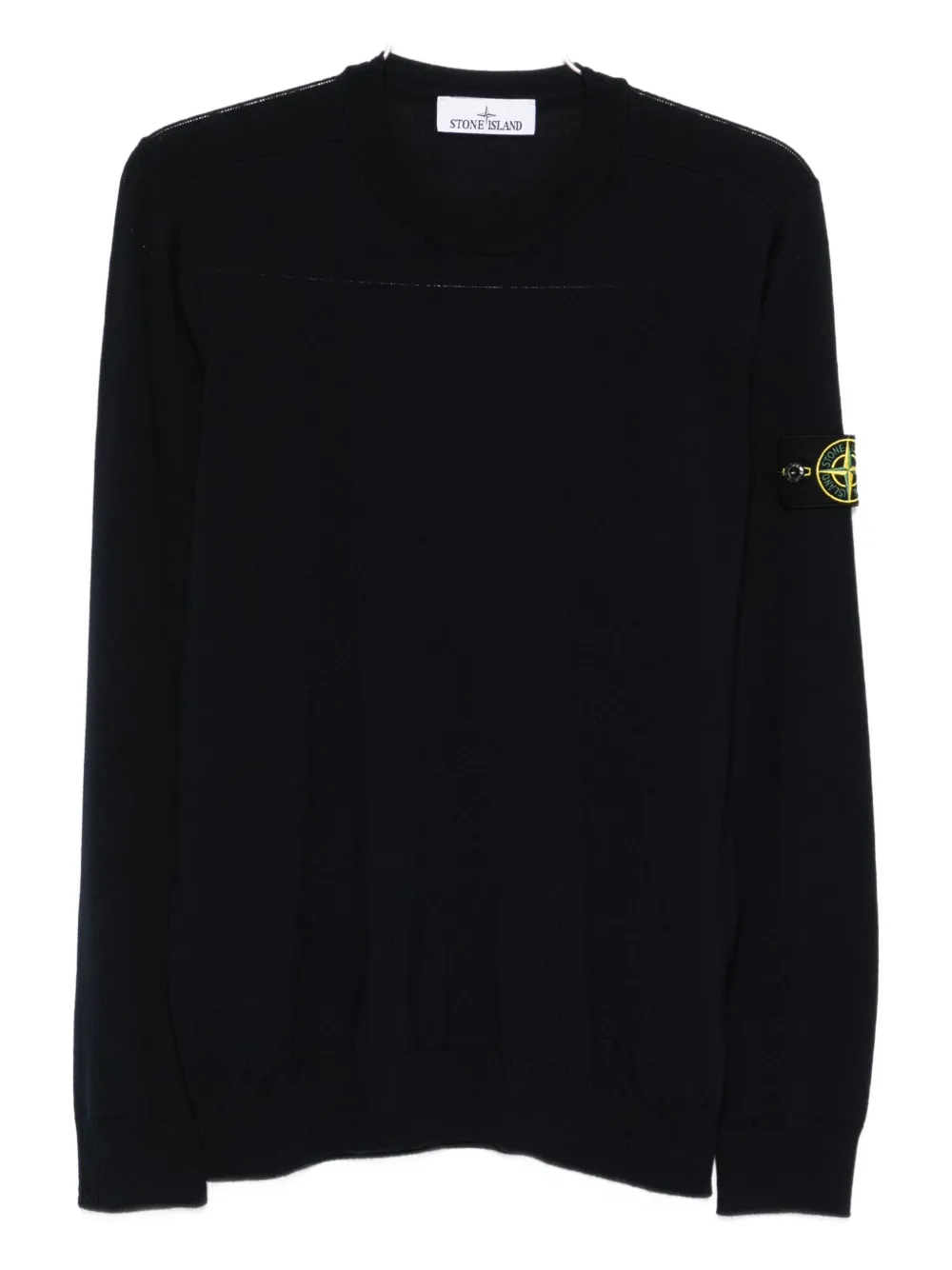 Stone Island crew-neck logo-patch sweater V0020 BLU