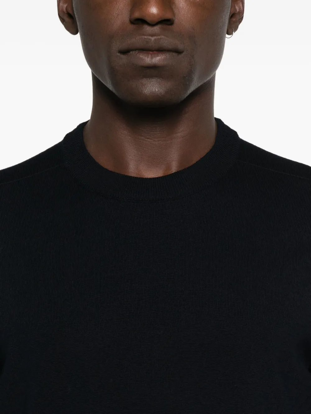 Stone Island crew-neck logo-patch sweater V0020 BLU