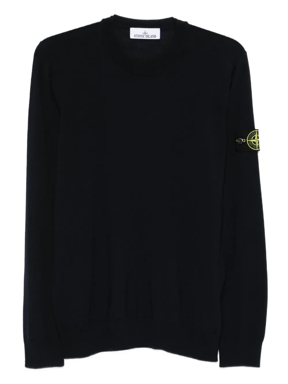 Stone Island crew-neck logo-patch sweater | Image 1