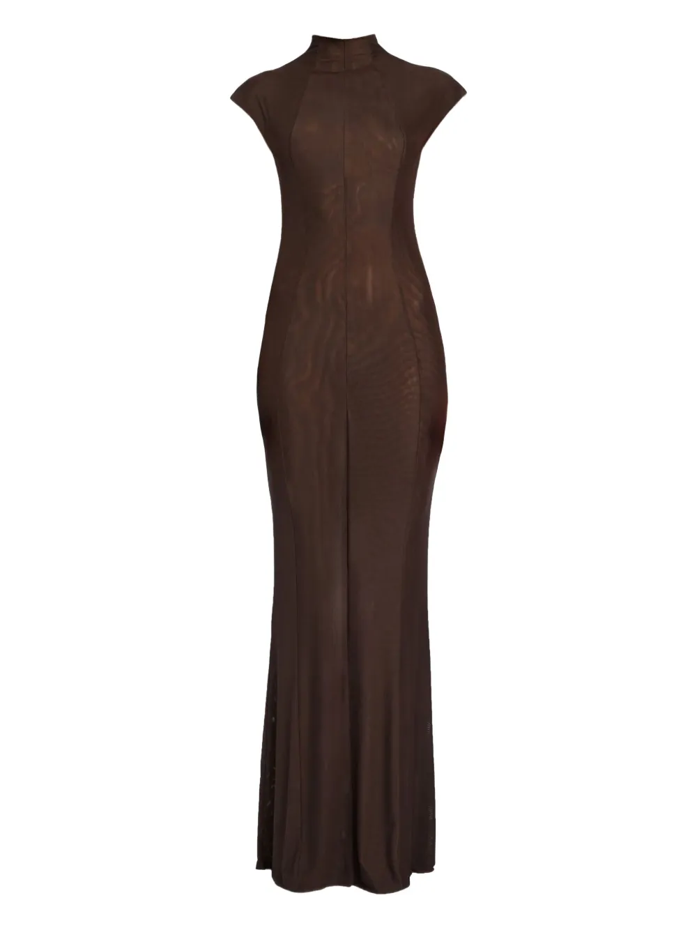 Ser.o.ya Laissa Mesh Maxi Dress In Brown