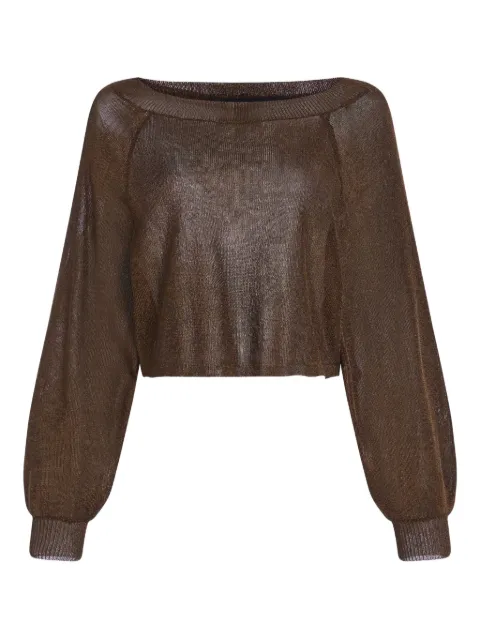 SER.O.YA Felicity metallic knitted top 