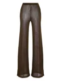 SER.O.YA Sheldon metallic trousers - Brown