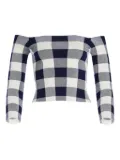 SEROYA Vale gingham top - Blue