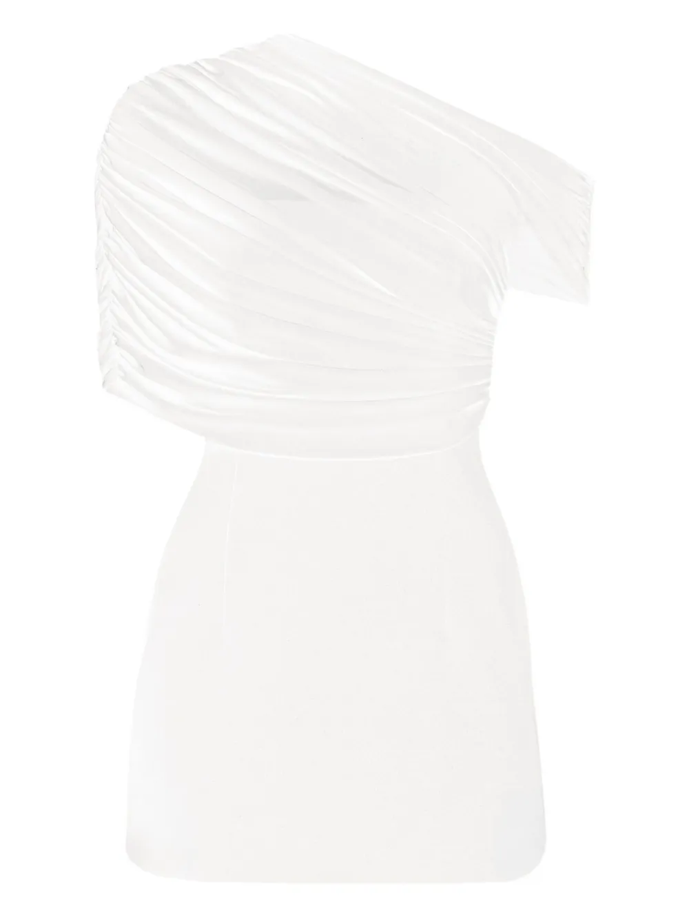 Ser.o.ya Selma Draped One-shoulder Mini Dress In White