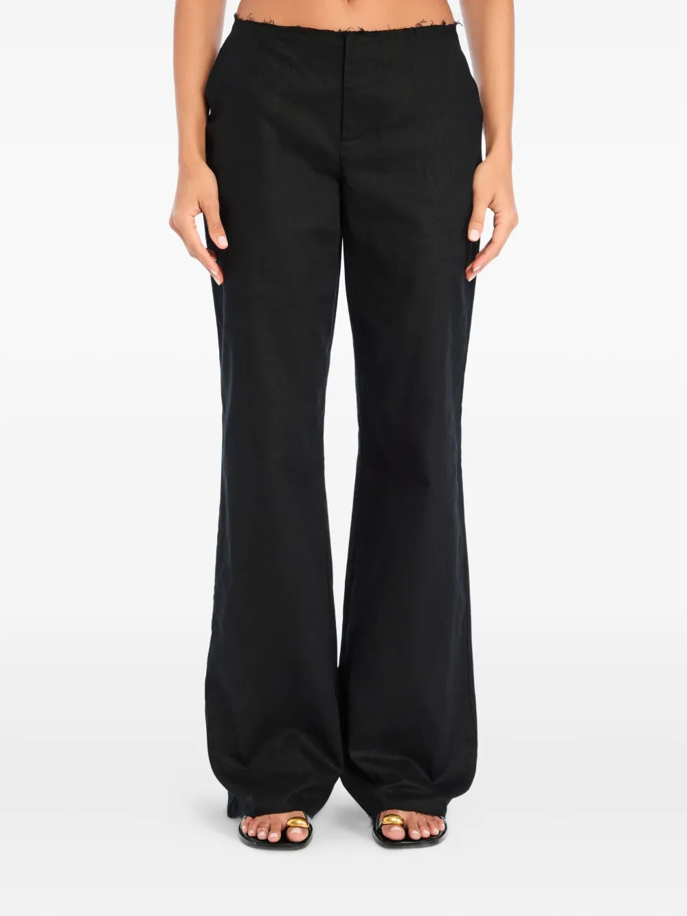 Ser.o.ya Leann Linen Trousers In Black