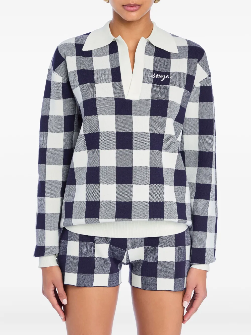 Ser.o.ya Orla Gingham Top In Multi