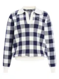 SEROYA Orla gingham top - Blue