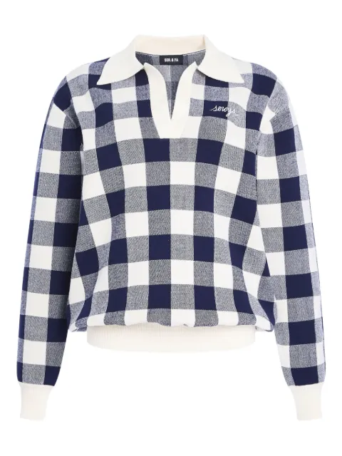 SER.O.YA Orla gingham top