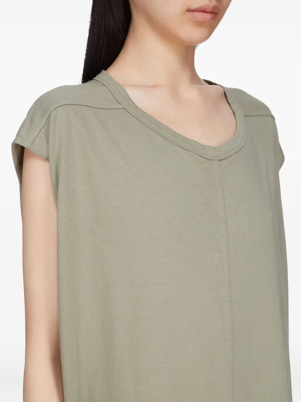 Rick Owens Side-split Sleeveless Maxi Dress In Green