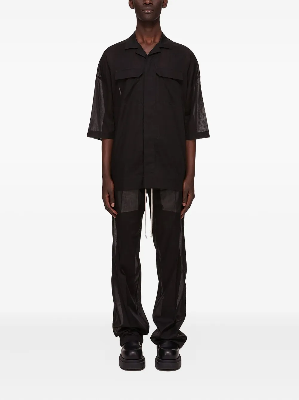 Rick Owens Broek met trekkoord - Zwart