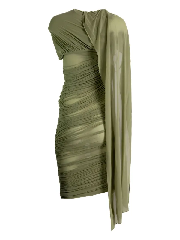 Magda Butrym Draped Midi Dress | Green | FARFETCH