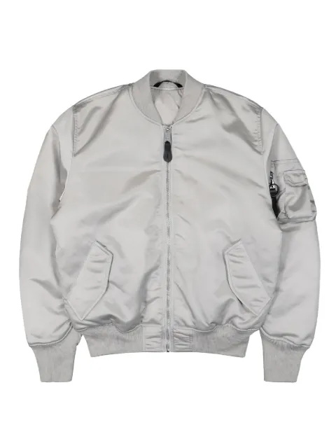 Alpha Industries quilted zip-front bomber jacket