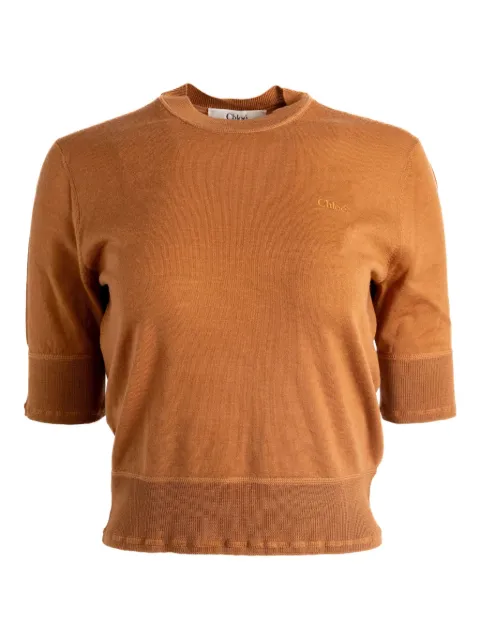 Chloé short-sleeve wool top