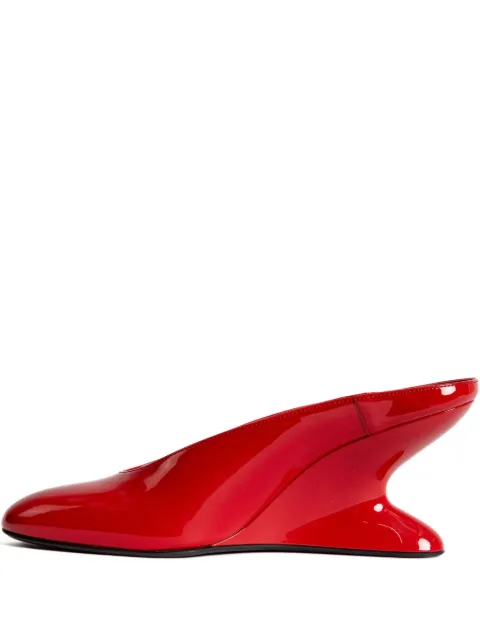 Alaïa 75mm Curve patent-leather wedge mules