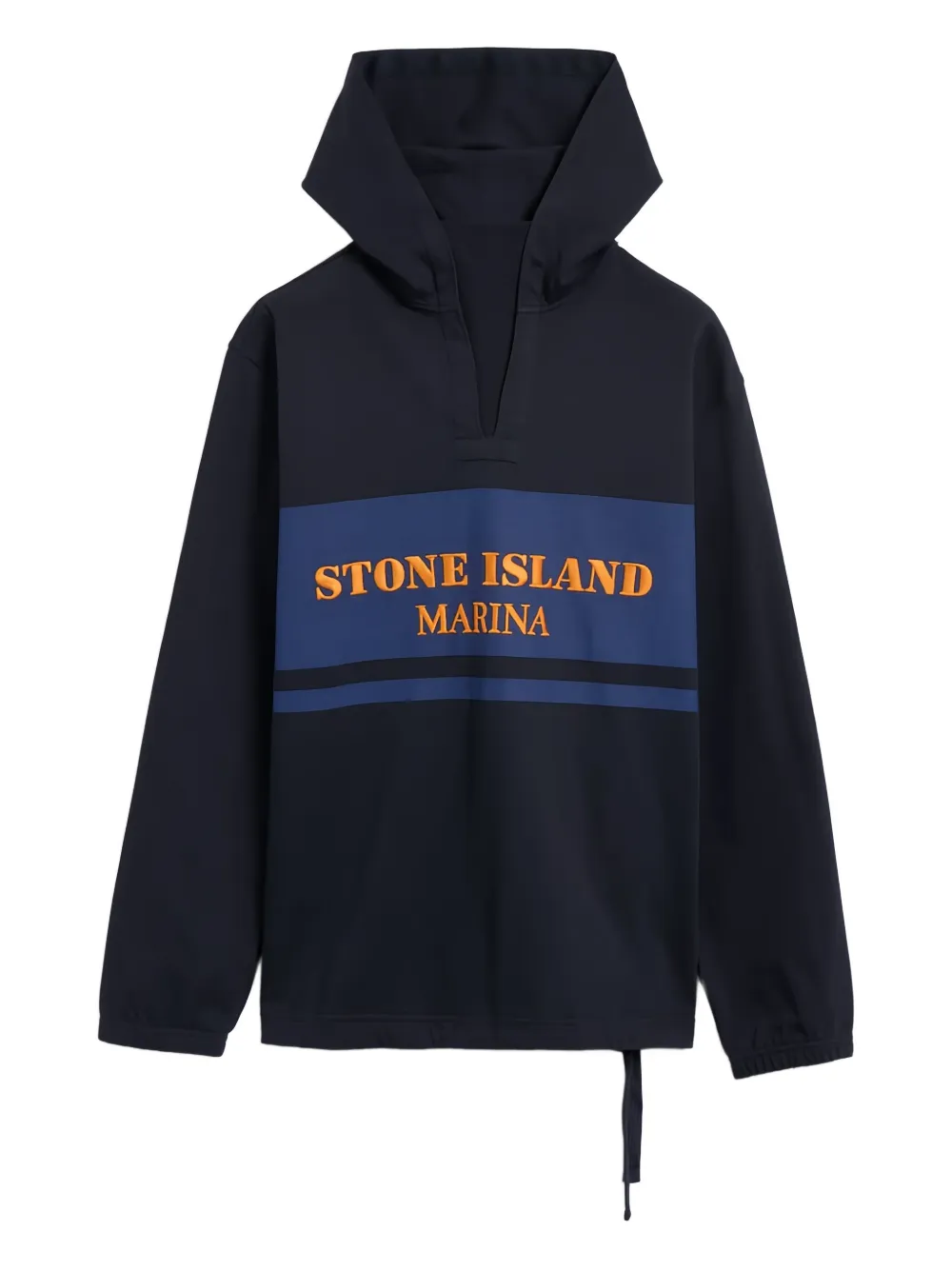 Stone Island Vネック パーカー - ブルー Stone Island Vネック パーカー - ブルー