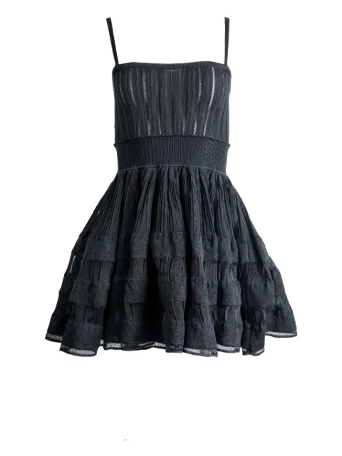 Alaïa ribbed layered mini dress