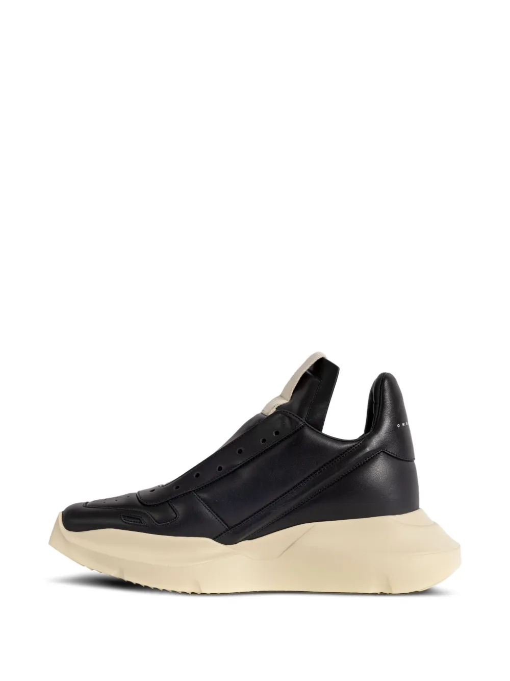 Rick Owens Geth Runner leather slip-on sneakers Black