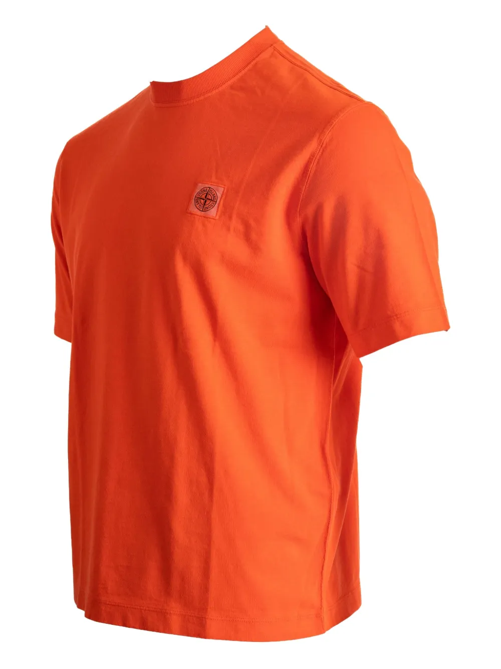 Stone Island logo-patch T-shirt Oranje