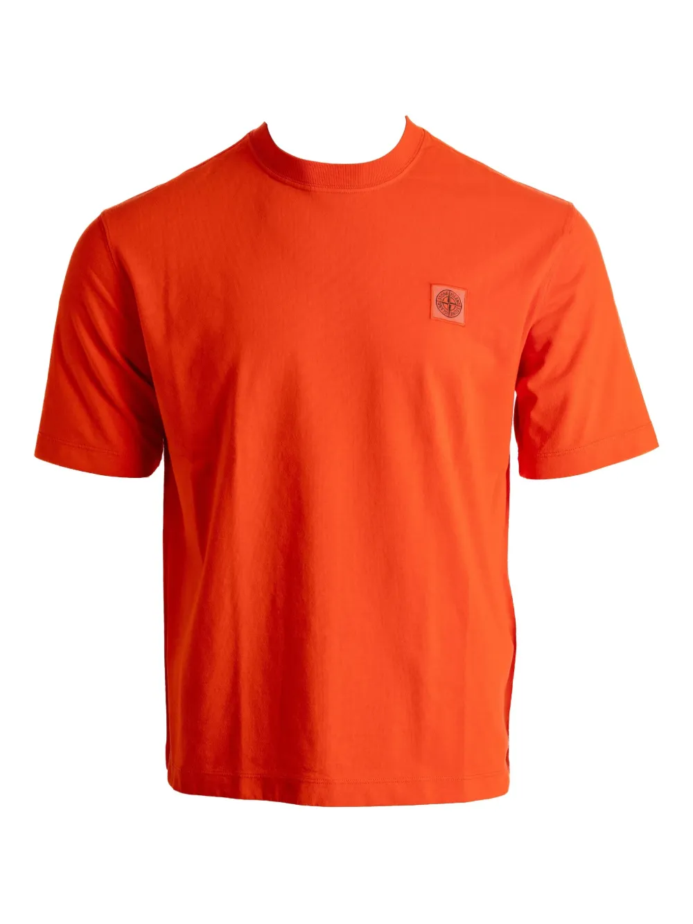 Stone Island logo-patch T-shirt Oranje