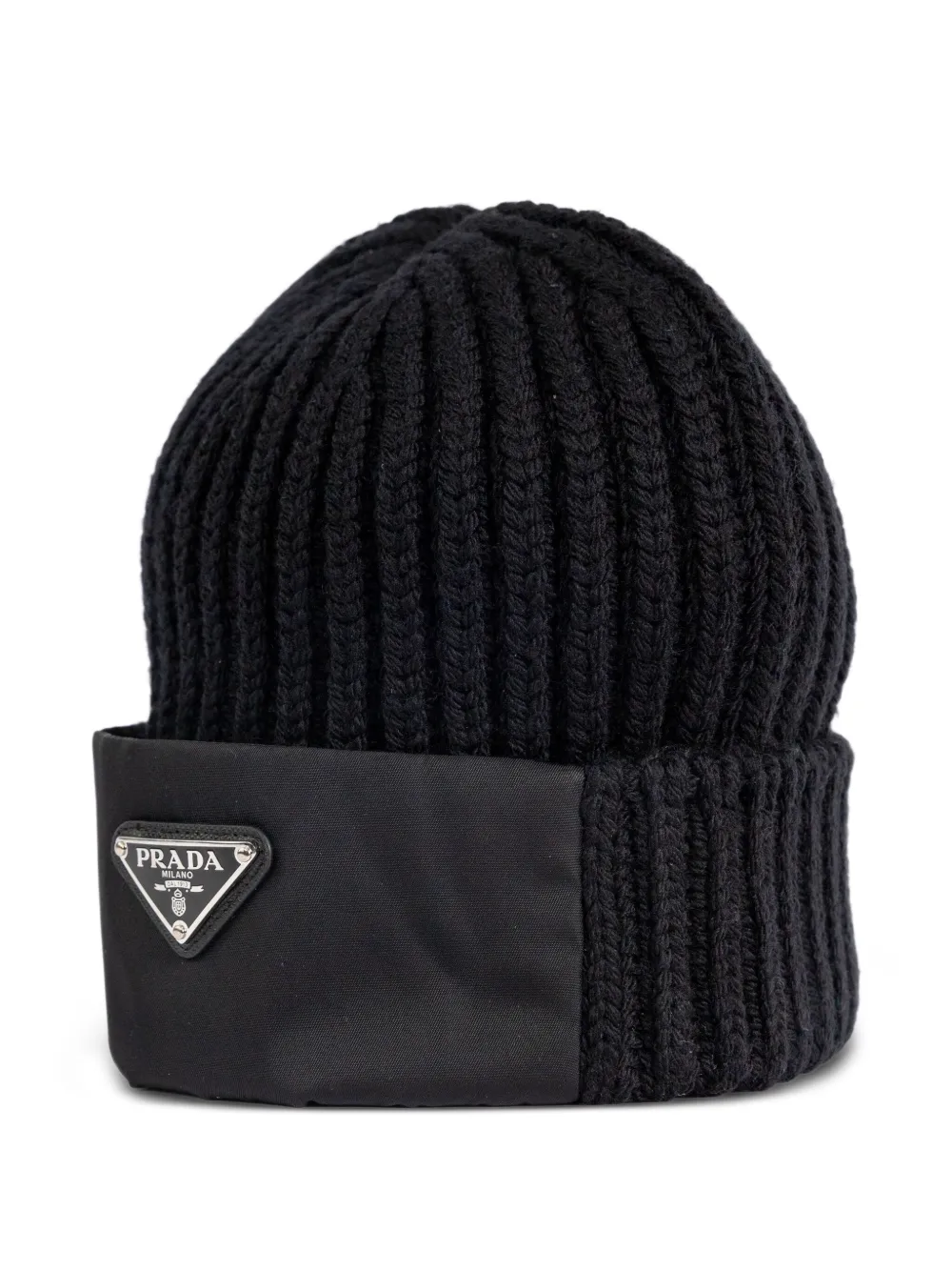 Prada Ribgebreide muts met logoplakkaat | Image 2