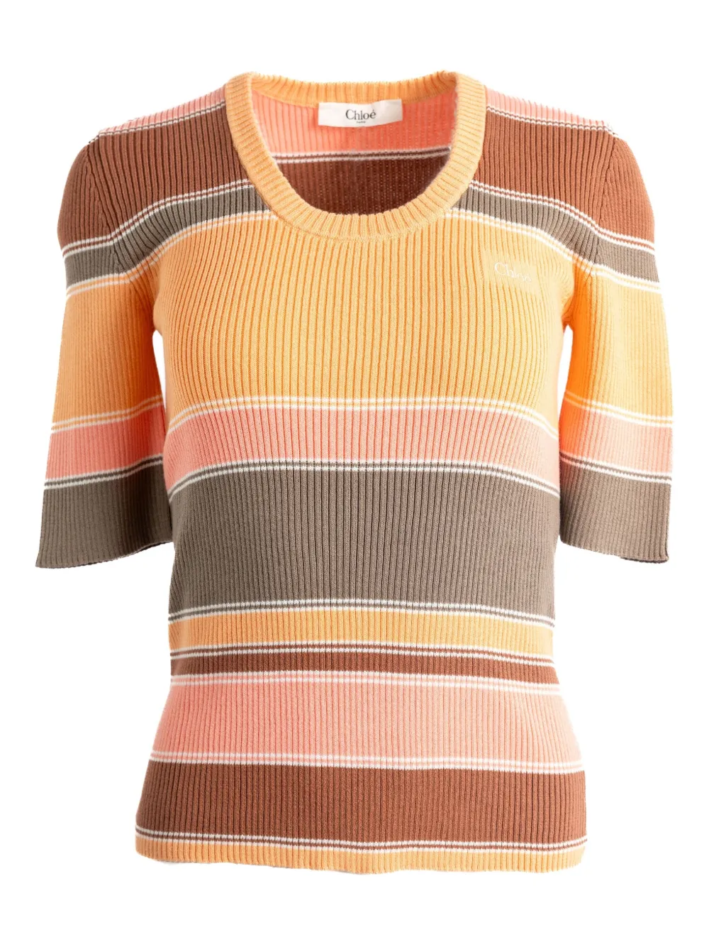 Chloé striped rib-knit top