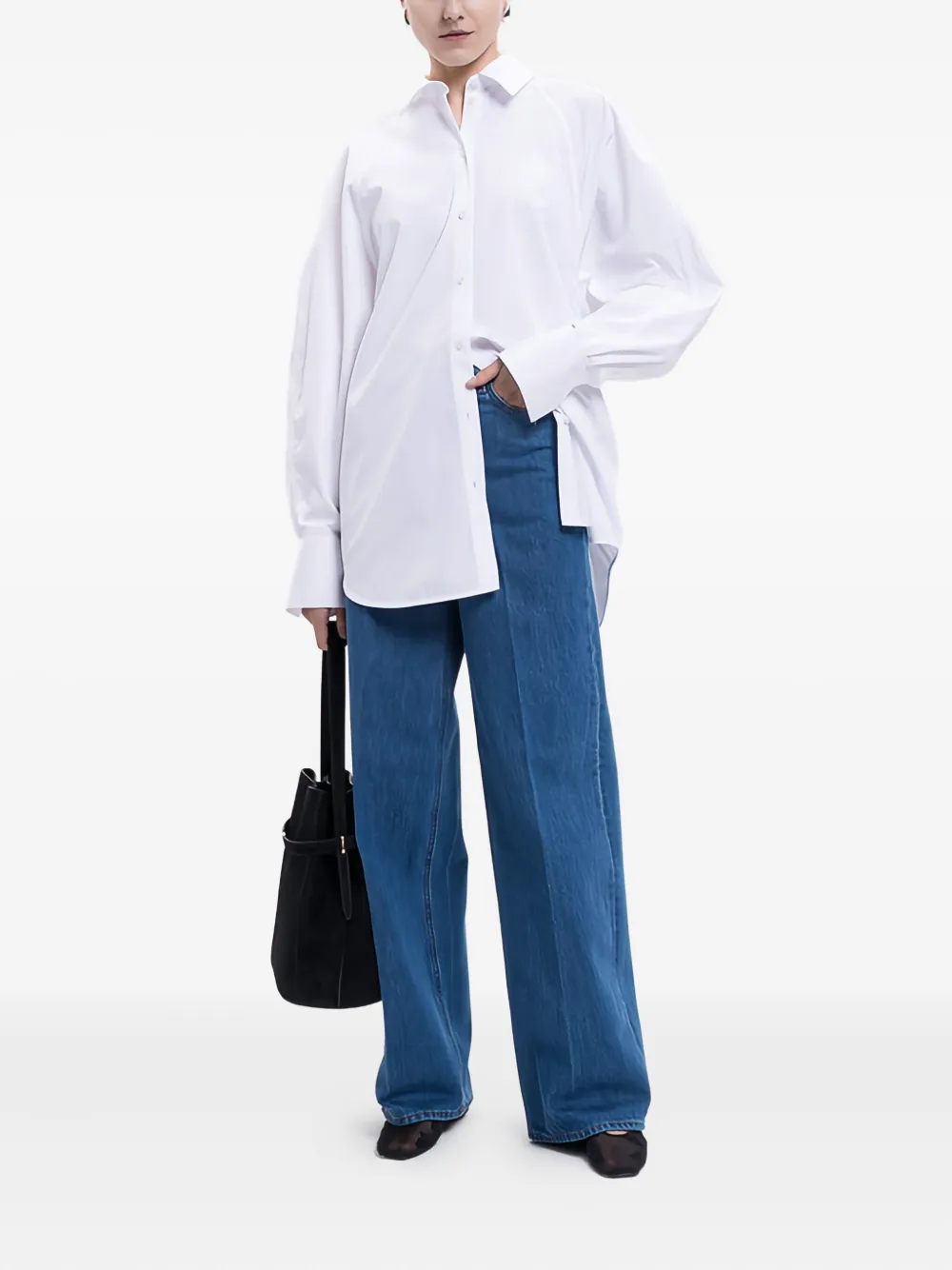 TOTEME Broek met wijde pijpen - Blauw