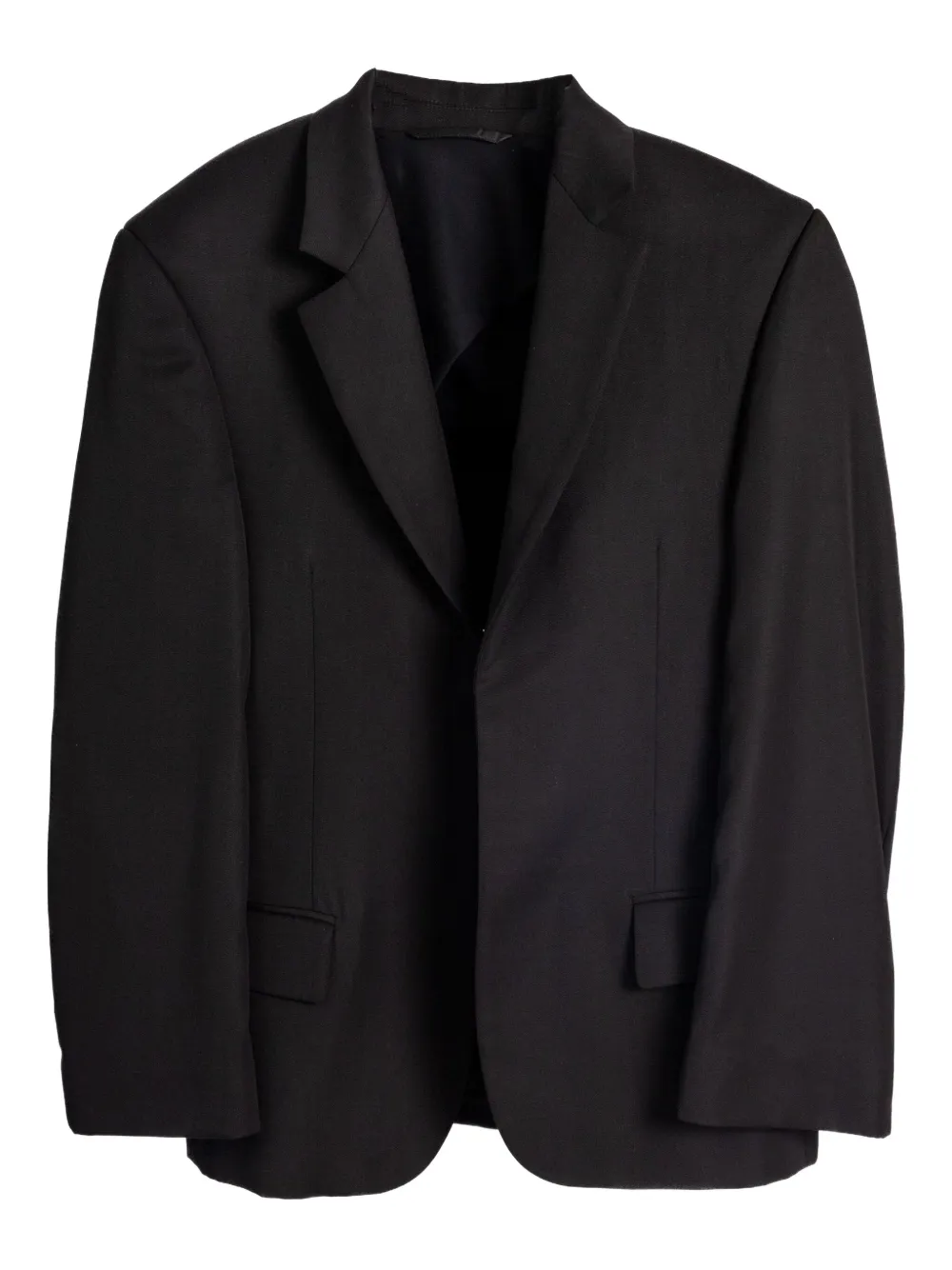 Balenciaga Padded-shoulder Blazer In Black