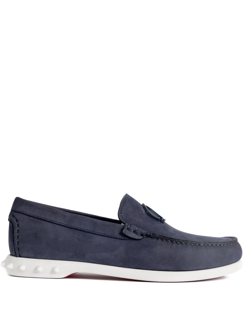 Christian Louboutin logo-plaque loafers | Blue | Image 1