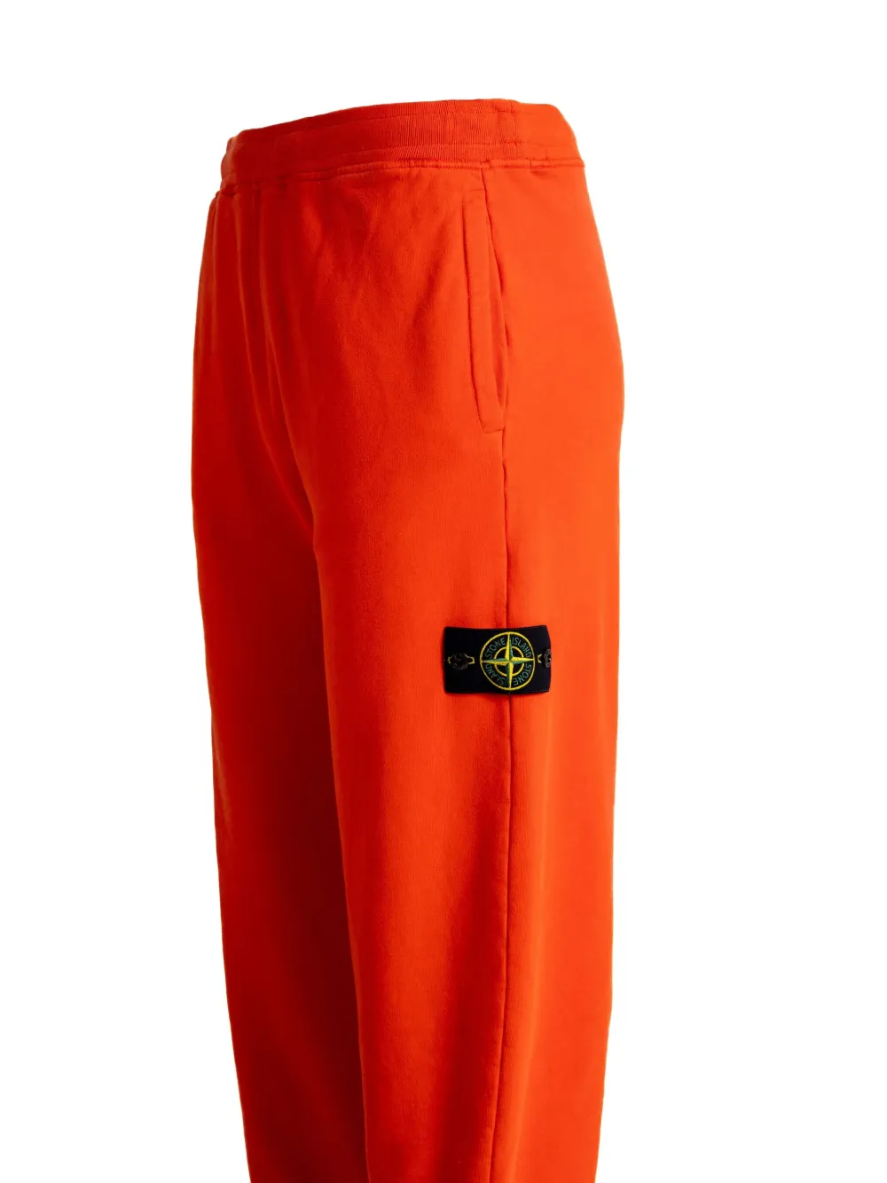 Stone Island Geborstelde fleece trainingsbroek Oranje