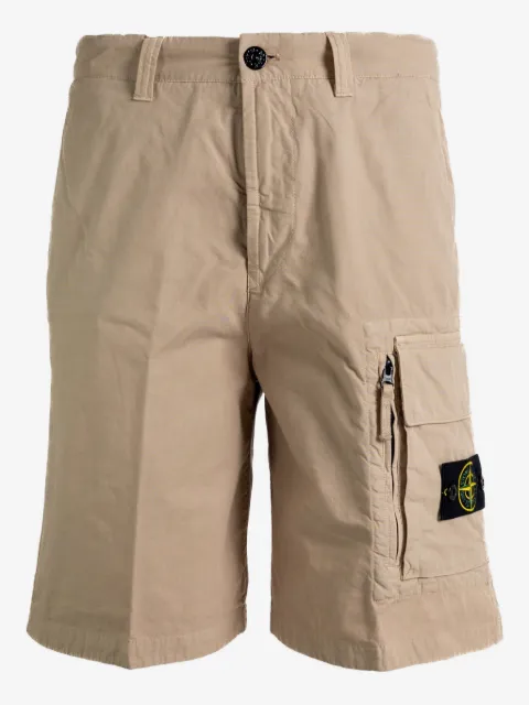 Stone Island L100003 canvas weave cotton, organic cotton bermuda shorts
