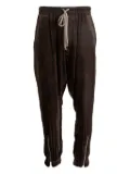 Rick Owens drawstring zip-cuff trousers - Brown