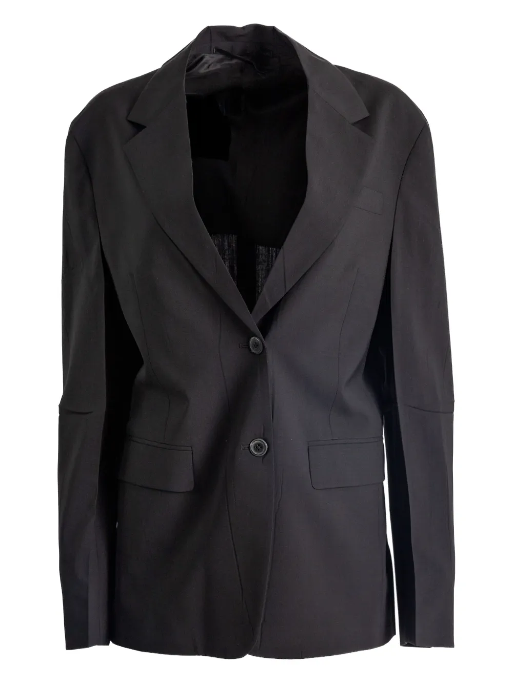 Prada single-breasted blazer Zwart