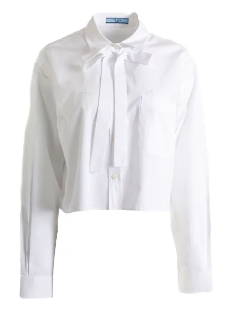 Prada Cropped-Hemd mit Fliege