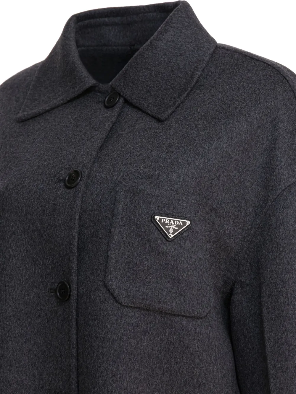 Prada Jack met opgestikte zak en knoopsluiting Grijs