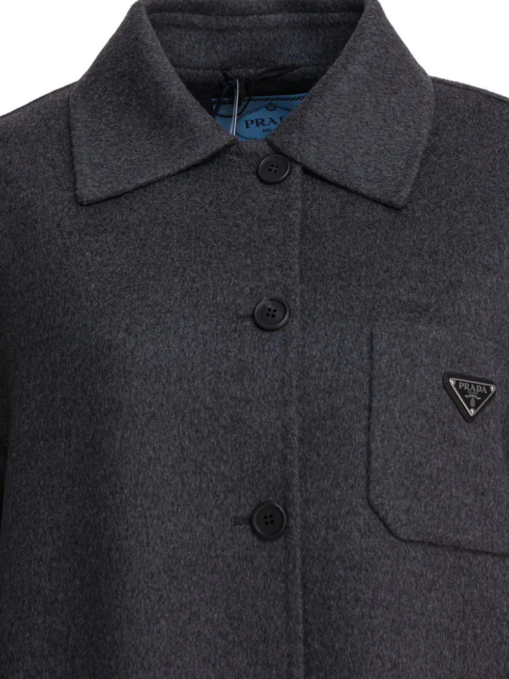 Prada Jack met opgestikte zak en knoopsluiting Grijs