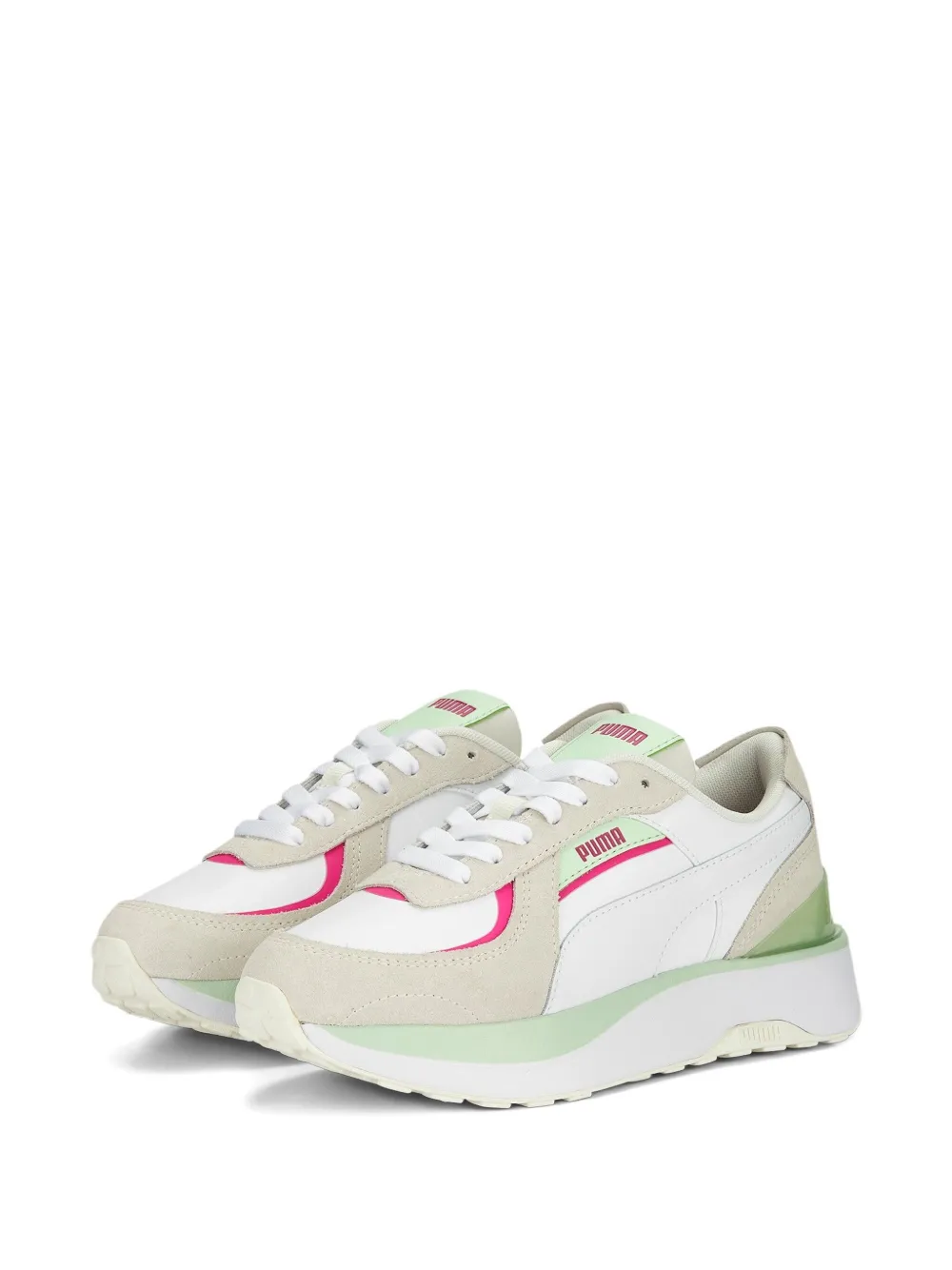 PUMA Cruise Rider Nu Brighter Days White/Pink/Green sneakers - Wit