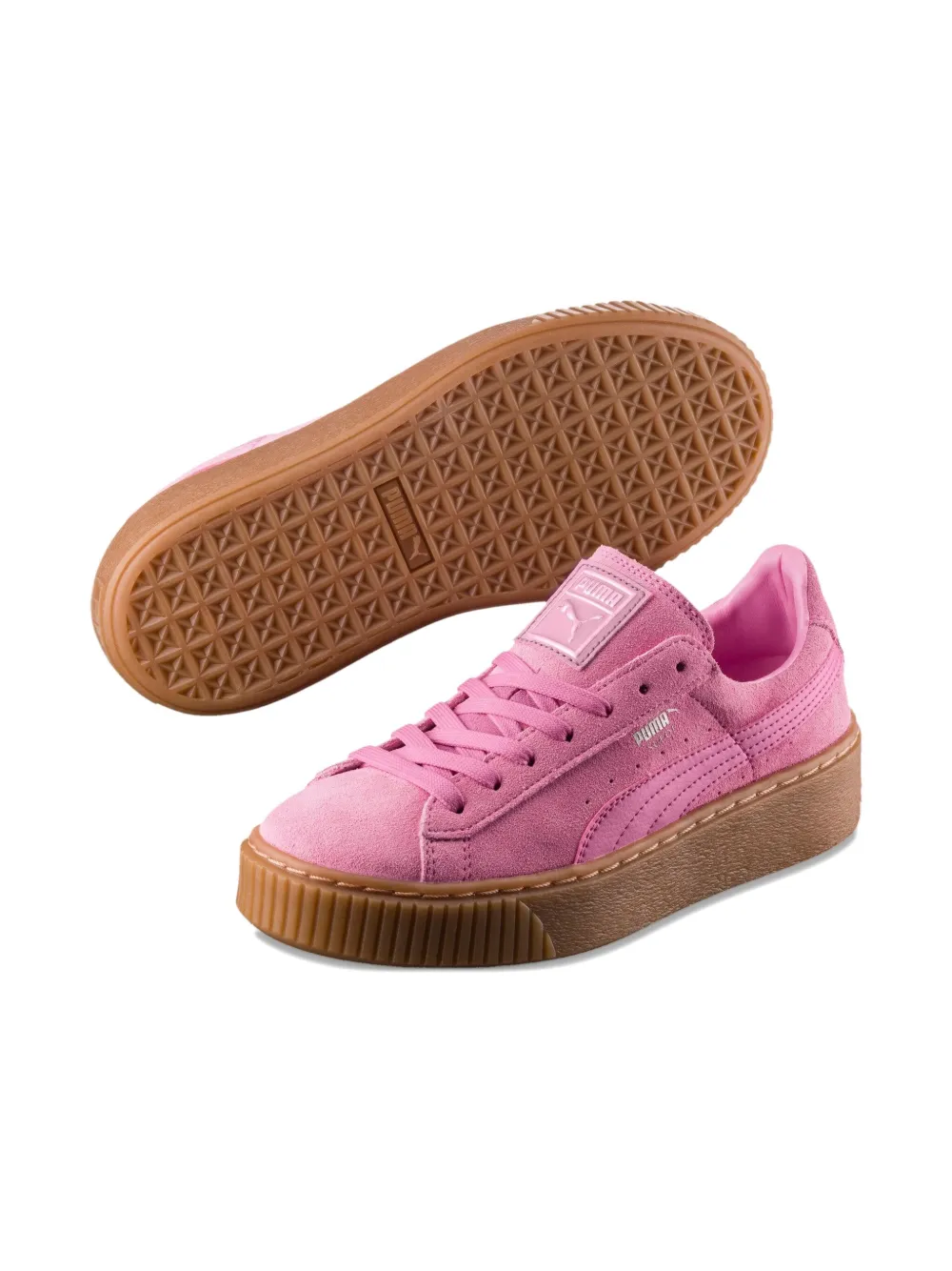 Puma Kids GS "Prism Pink" suède sneakers met plateauzool Roze