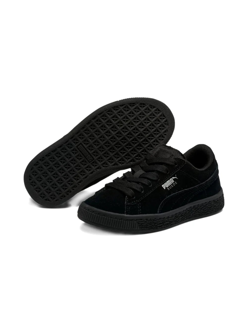 Puma Kids PS "Black" suède sneakers Zwart