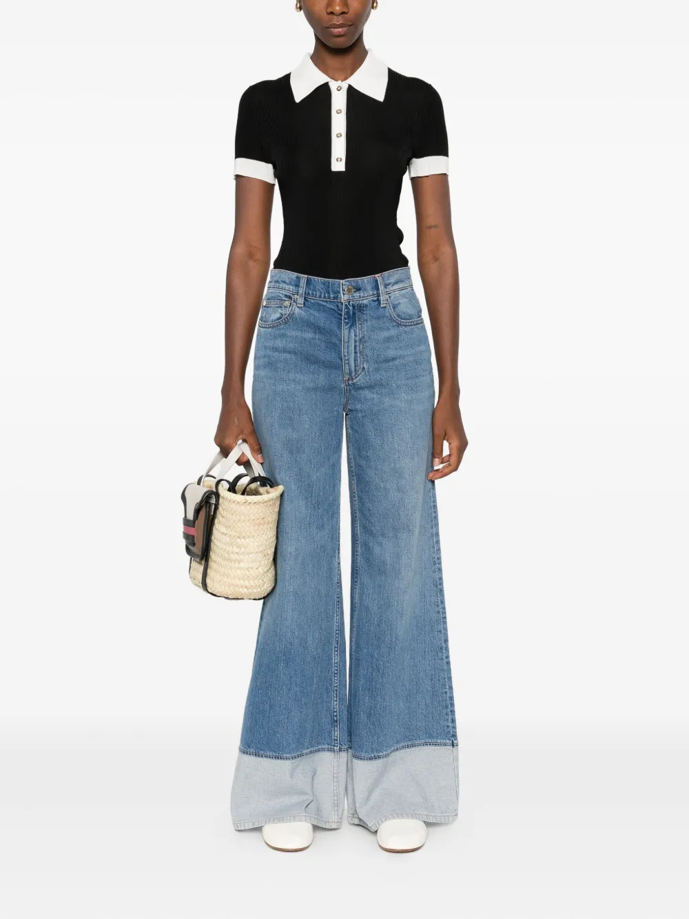 Alice + olivia Martha polo top - Zwart