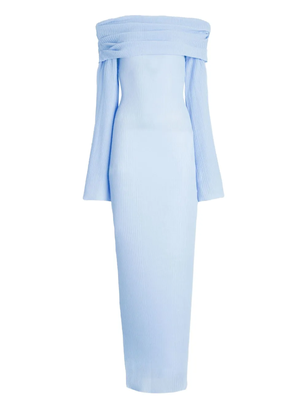 Ser.o.ya Galleria Off-shoulder Maxi Dress In Blue