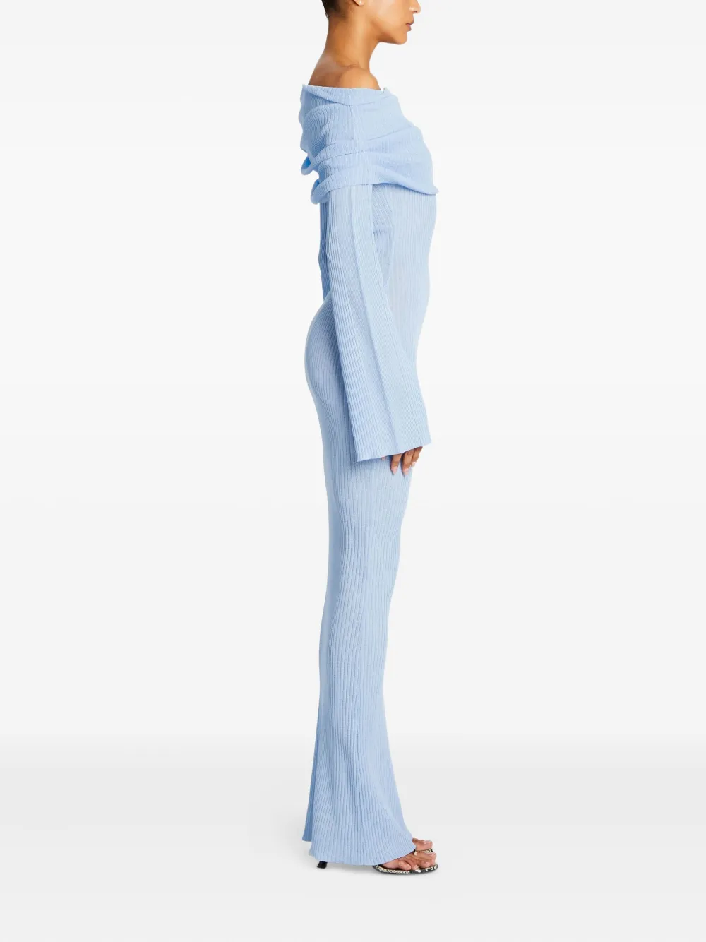 Ser.o.ya Galleria Off-shoulder Maxi Dress In Blue