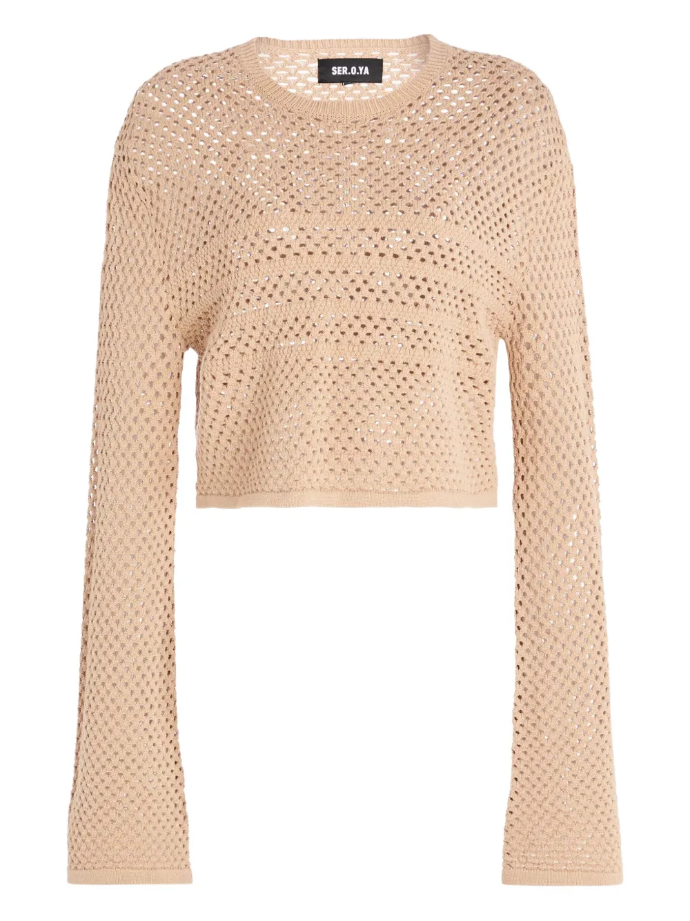 Ser.o.ya Juno Crochet Top In Brown