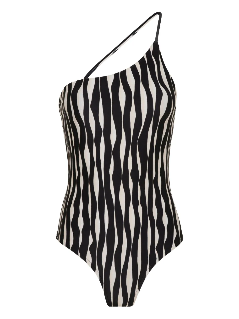 Lenny Niemeyer Maiô ombro único com estampa | Preto | Image 1