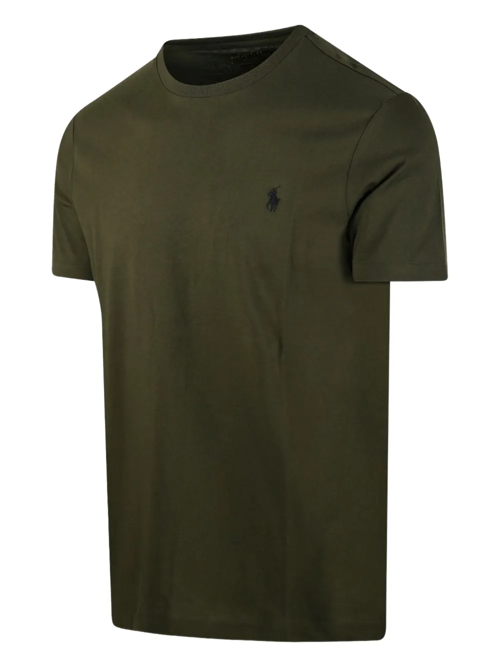 Ralph Lauren Collection Katoenen T-shirt met geborduurd logo Groen