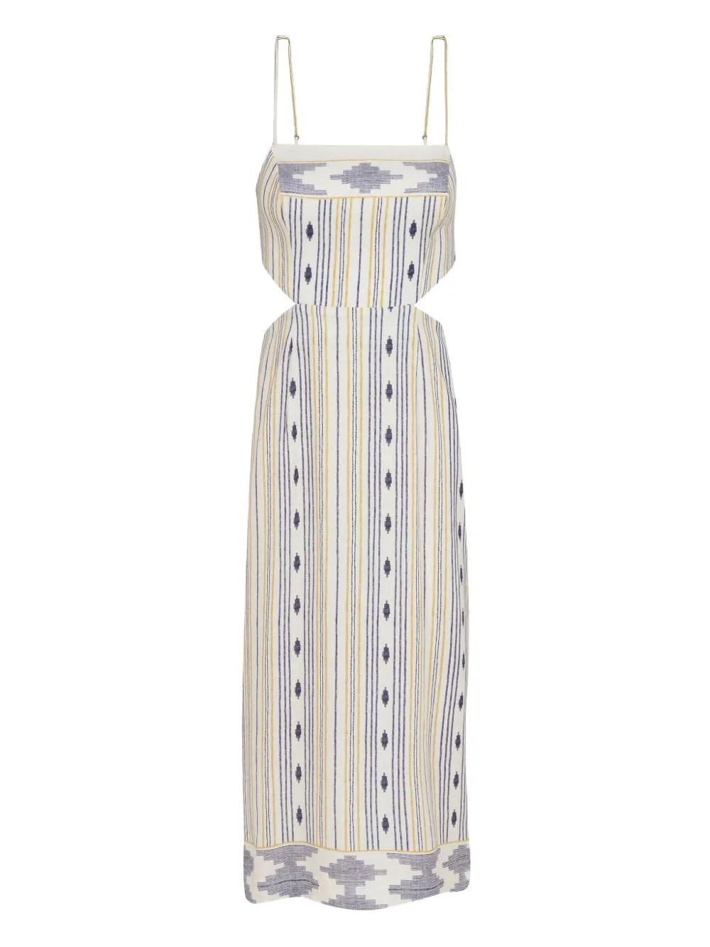 Lenny Niemeyer Abito midi a righe con cut-out - Bianco