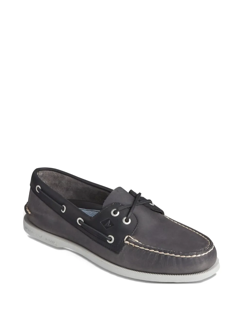 Sperry Top-Sider A O 2 Eye leather "Grey Black" boat shoes