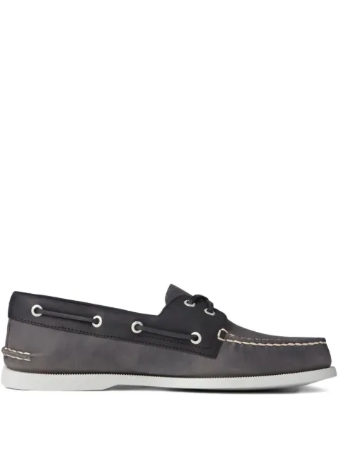 Sperry Top-Sider A/O 2 Eye leather "Grey/Black" boat shoes